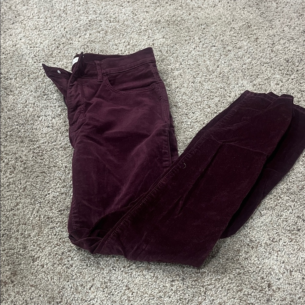 Loft burgundy corduroy jeans